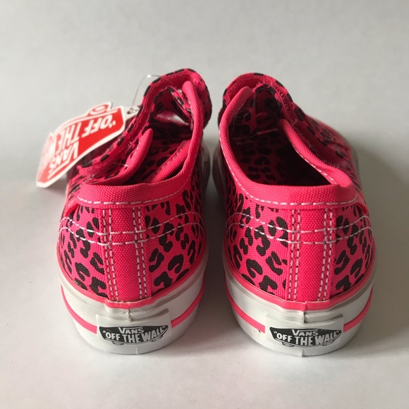 Vans Hot Pink Leopard Print Toddler Shoes - Picture 5 of 7